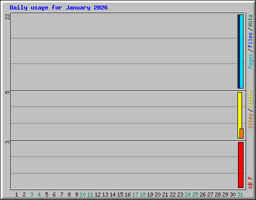 Daily usage for January 2026