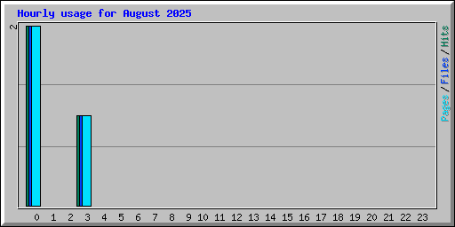 Hourly usage for August 2025