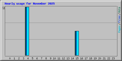 Hourly usage for November 2025