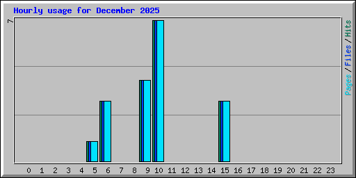 Hourly usage for December 2025