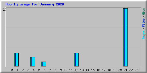 Hourly usage for January 2026