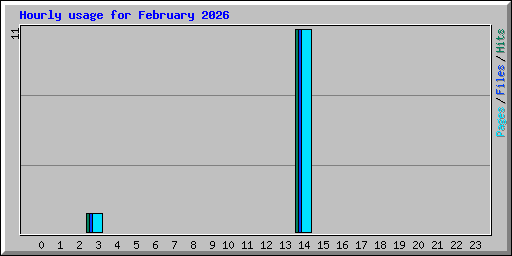 Hourly usage for February 2026